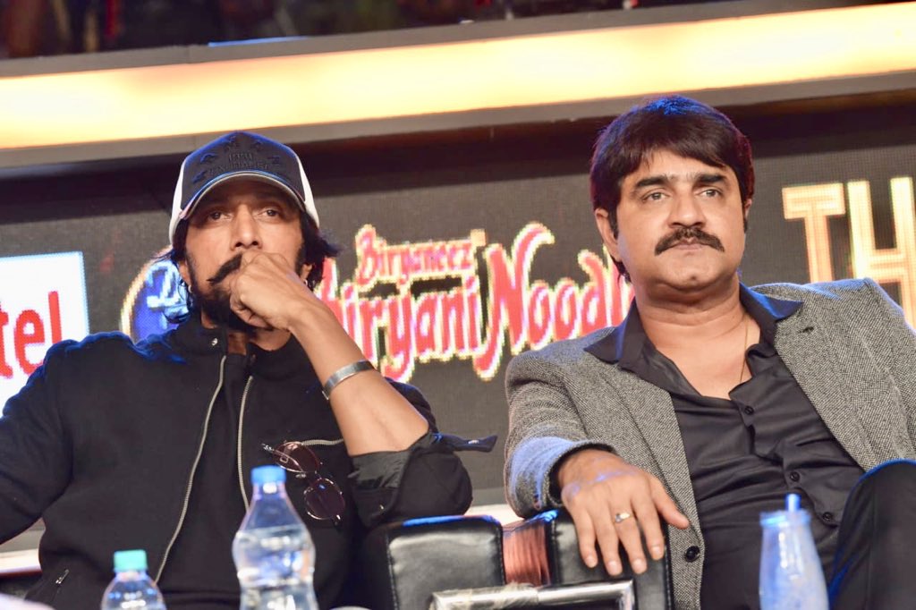 Sudeep and Srikanth at The Villain audio launch. The Villain Audio Launch