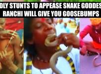 Deadly stunts to appease snake goddess in Ranchi will give you goosebumps