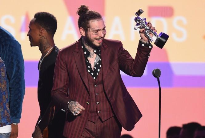 Post Malone accepts the award for Song of the Year during the 2018 MTV Video Music Awards at Radio City Music Hall on August 20, 2018 in New York City. Post Malone