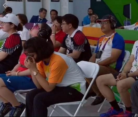 Manu Bhaker at 25m pistol women's final. Manu Bhaker