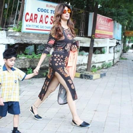 Shilpa Shetty with son Viaan Shilpa Shetty with son Viaan