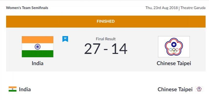 Kabaddi SF results Asian Games 2018