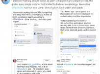 Facebook marking people's post as spam