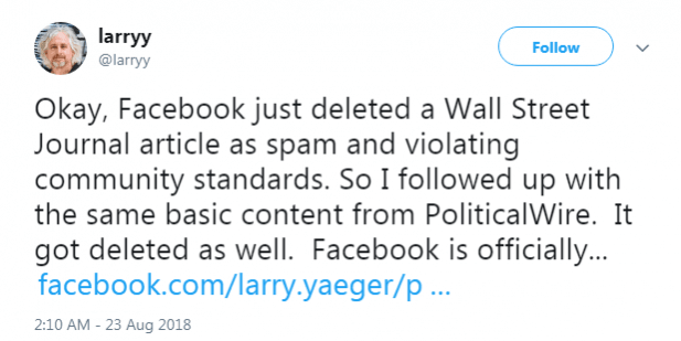 Facebook marking people's post as spam Facebook marking people's post as spam