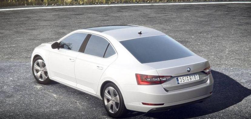 Skoda Superb Corporate edition is only offered in Candy White colour option Skoda Superb
