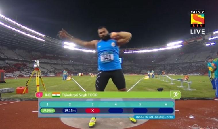 Men's shot put final - Results after five throws Tejinderpal SIngh