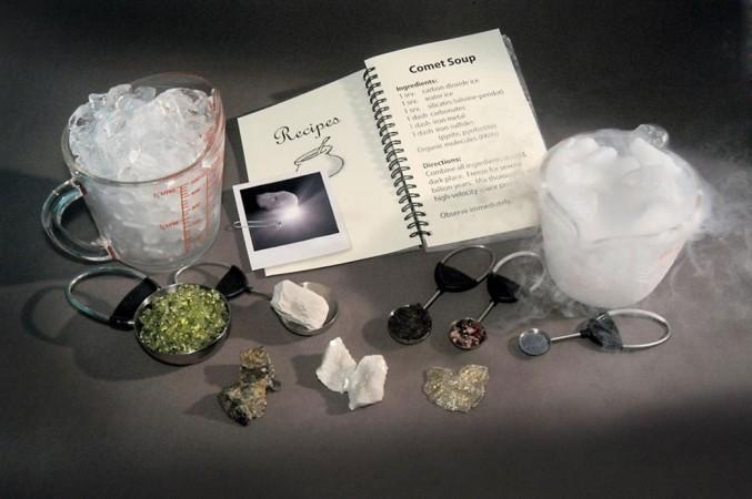 All the ingredients needed to build a comet Comet soup