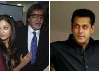 Aishwarya Rai Bachchan and Amitabh Bachchan (left) Salman Khan