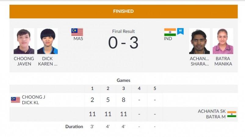 Table Tennis - Mixed Doubles Round of 32 result Asian Games 2018