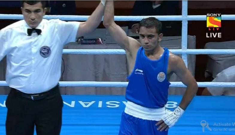Amit boxing. Asain Games 2018