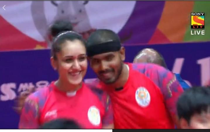 Manika Batra and Sharath Kamal. Asian Games 2018