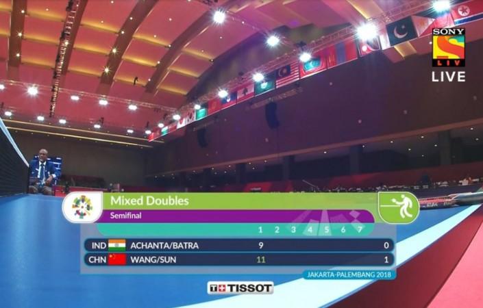 India vs China Mixed Doubles SF results Table Tennis