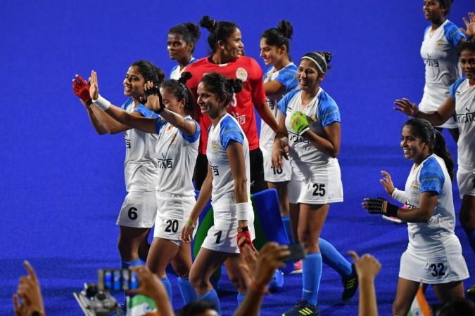 India women's hockey team at Asian Games 2018. India women's hockey team