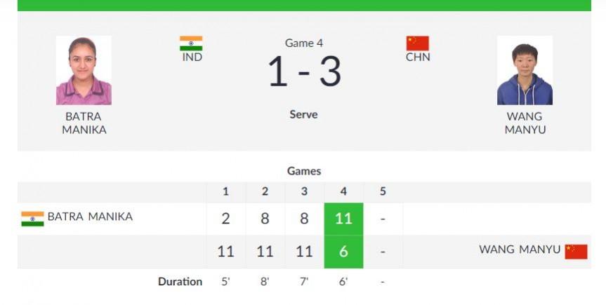 Women's singles table tennis R16 - Results Asian Games 2018