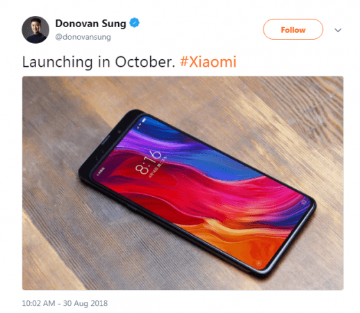 Xiaomi Mi MIX 3 October launch confirmed Xiaomi Mi MIX 3 October launch confirmed