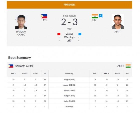 Men's Light Flyweight boxing semi-final. Asian Games 2018