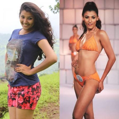 Nehal Chudasam's body transformation - Before and After Nehal Chudasam