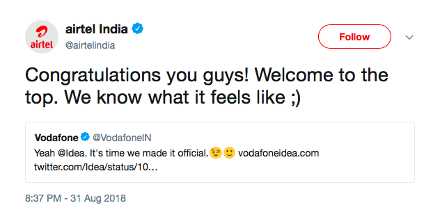 Twitter war between Indian telcos