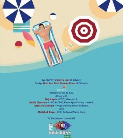 Bigg Boss 12 press conference invite. Bigg Boss 12 press conference invite