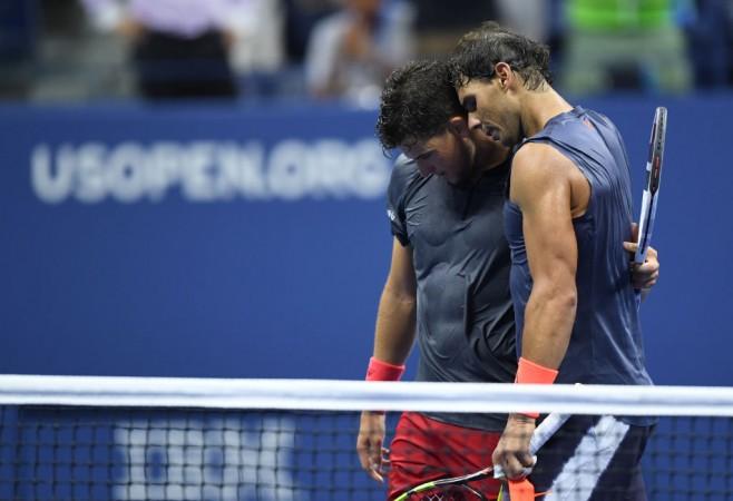 Rafael Nadal embraced Dominic Thiem in a heartwarming show of sportsmanship after the quarter-final. Rafael Nadal and Dominic Thiem