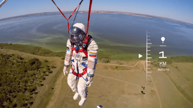 Stratonavtika's launch system only involves balloons and a space suit Space Tourism