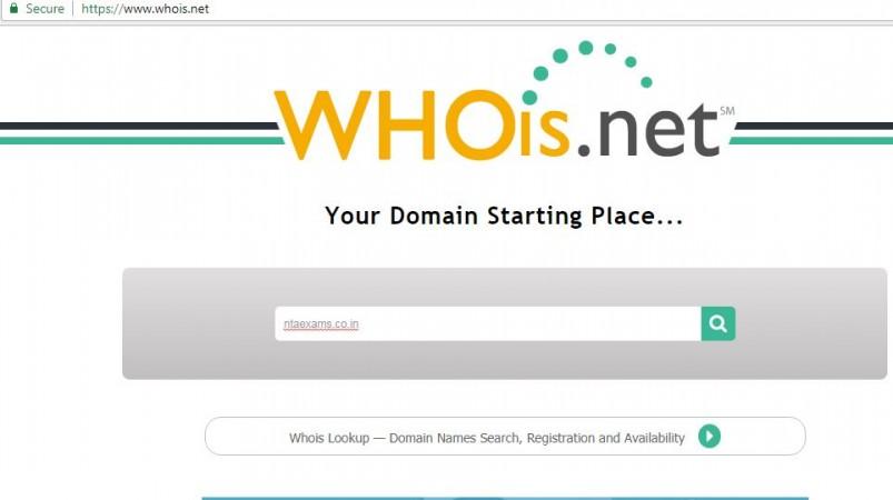 who is website screenshot