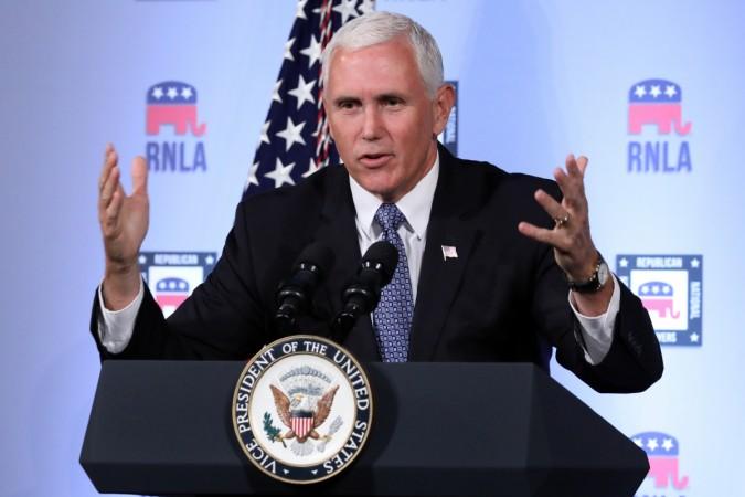 U.S. Vice President Mike Pence delivers a speech in Washington U.S. Vice President Mike Pence
