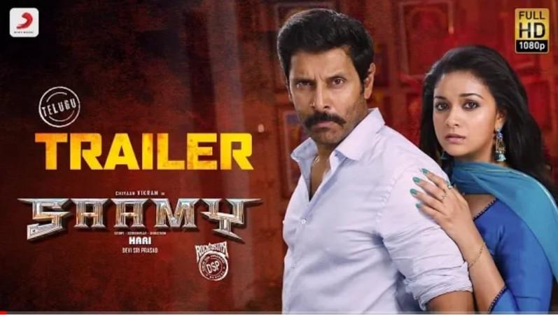 Vikram and Keerthy Suresh in Saamy 2. Vikram's Saamy Square