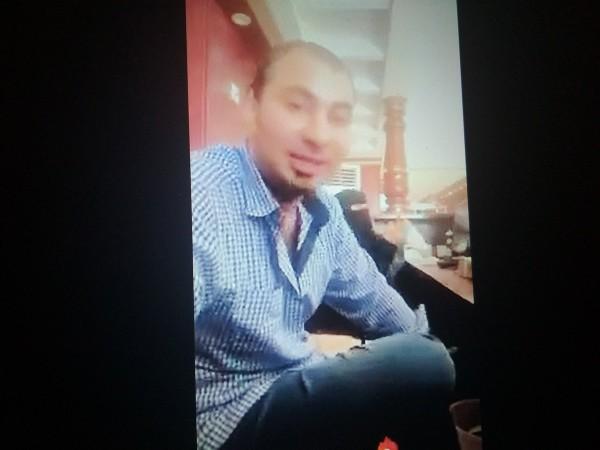 A screenshot of the video shared by the Egyptian man. (Source: Twitter) egyptian man