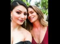 Urvashi Rautela with Cindy Crawford