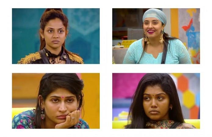 The contestants in the above picture are in the danger zone this week on Bigg Boss Tamil 2. Bigg Boss Tamil 2 13th Week Elimination