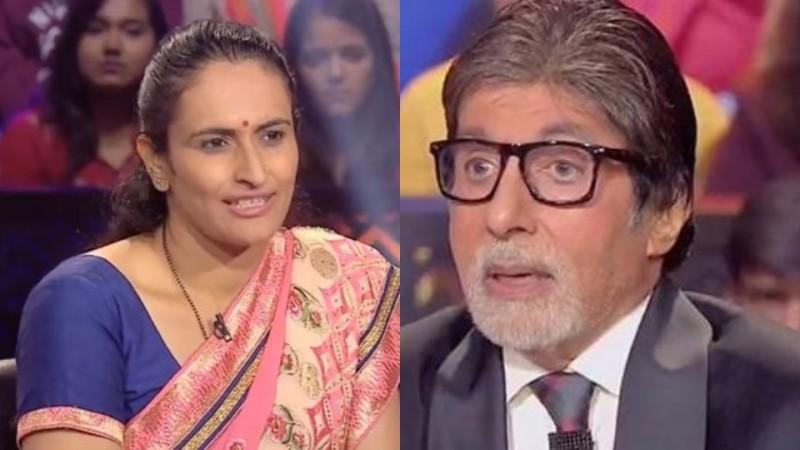 KBC 10 Preeti Kimta and Amitabh Bachchan KBC 10 Preeti Kimta and Amitabh Bachchan
