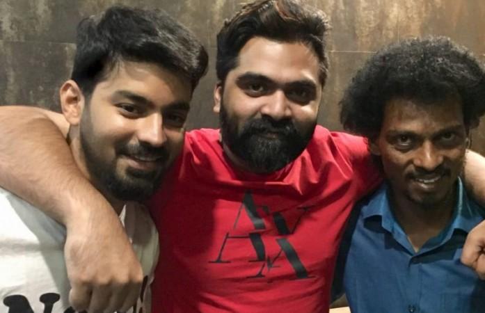 Simbu meets Mahat and Sendrayan. Simbu with Mahat and Sendrayan