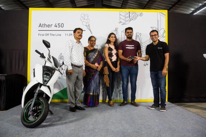Ather Delivery Event - First Ather 450 scooter recipient, Aditya Reddy Ather 450