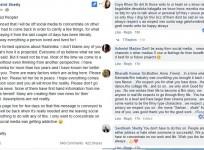 Rakshit Shetty facebook comment and his followers response