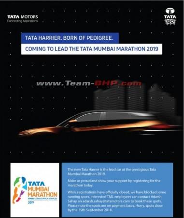 Tata Harrier to lead Mumbai Marathon