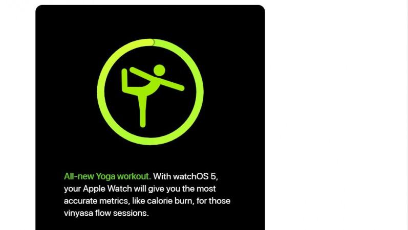 Apple watchOS 5 come with new workout options including Yoga. Apple, watchOS 5, features,