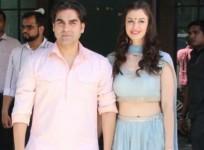 Arbaaz Khan and girlfriend Giorgia Andriani attend puja at Arpita Khan Sharma's home