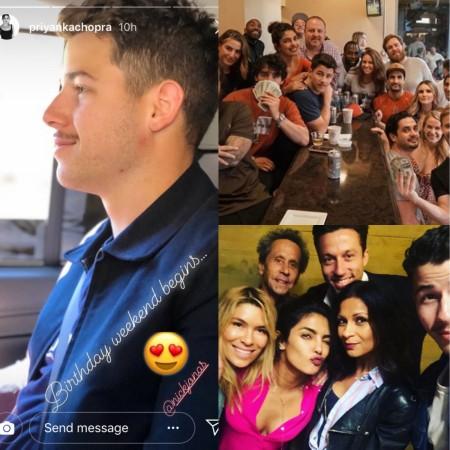 Priyanka Chopra hangs out with birthday boy Nick Jonas. Priyanka Chopra hangs out with birthday boy Nick Jonas, shares cute pictures of fiancé