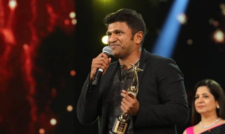Puneeth Rajkumar at SIIMA Awards. Puneeth Rajkumar's Raajakumara