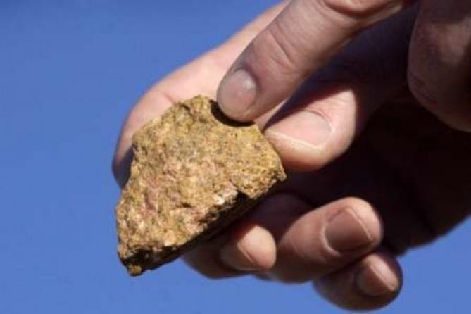 A piece of bastnasite ore, which contains rare earth elements, is shown Photo: REUTERS China rare earths monopoly