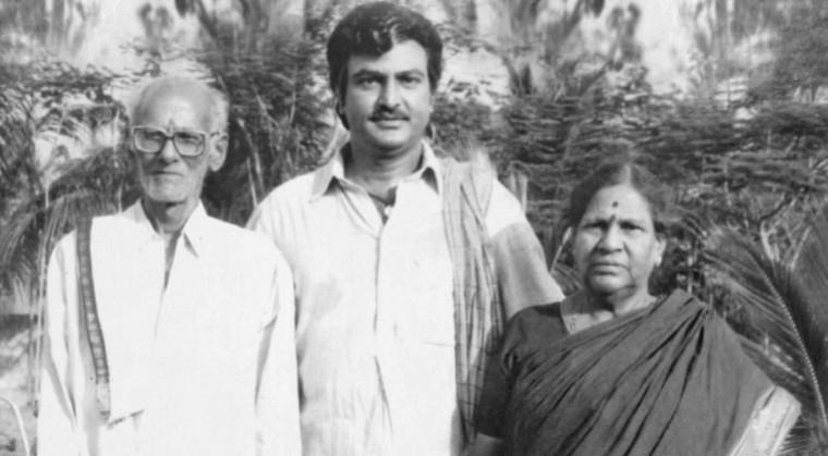 Mohan Babu with his father Manchu Narayanaswamy Naidu and mother Manchu Lakshmamma Mohan Babu's mother Manchu Lakshmamma