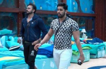 Sreesanth and Shivashish inside the Bigg Boss house Sreesanth and Shivashish