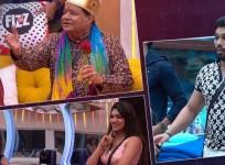 Anup Jalota, Shivashish Mishra, Kriti and Roshmi inside the Bigg Boss house