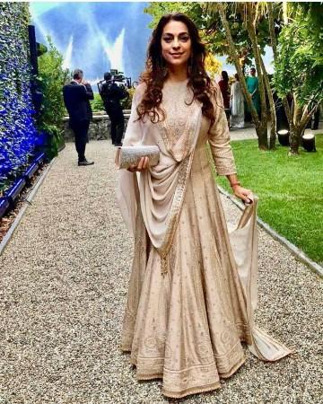 Juhi Chawla at Isha Ambani and Anand Piramal's engagement bash in Italy. Juhi Chawla