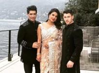 Manish Malhotra, Priyanka Chopra, Nick Jonas