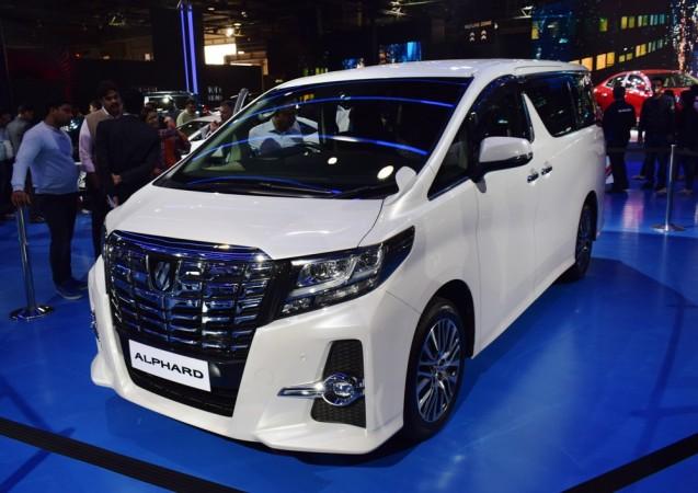 Toyota Alphard on display at Auto Expo 2018 Toyota Alphard