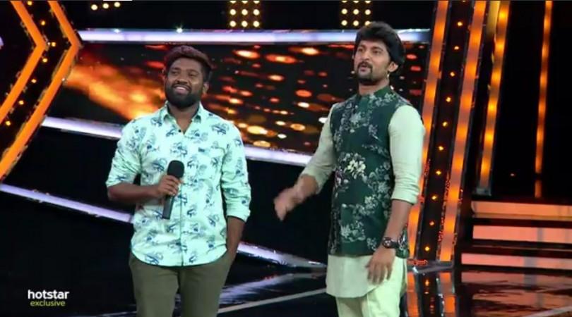 Rapper Roll Rida with Nani on Bigg Boss Telugu 2 Rapper Roll Rida with Nani on Bigg Boss Telugu 2
