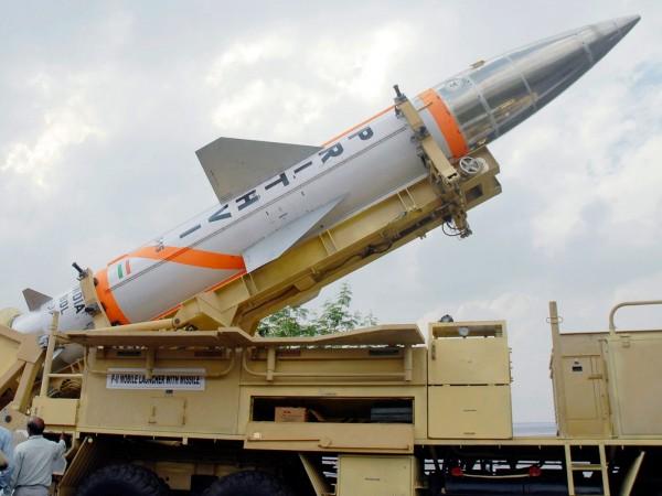 A Prithvi missile on which the Prithvi Defence Vehicle (PDV) is based. Prithvi missile