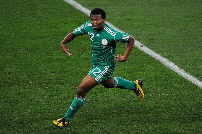 Kalu Uche of Nigeria celebrates after scoring the opening goal during the 2010 FIFA World Cup Kalu Uche, Indian Super League